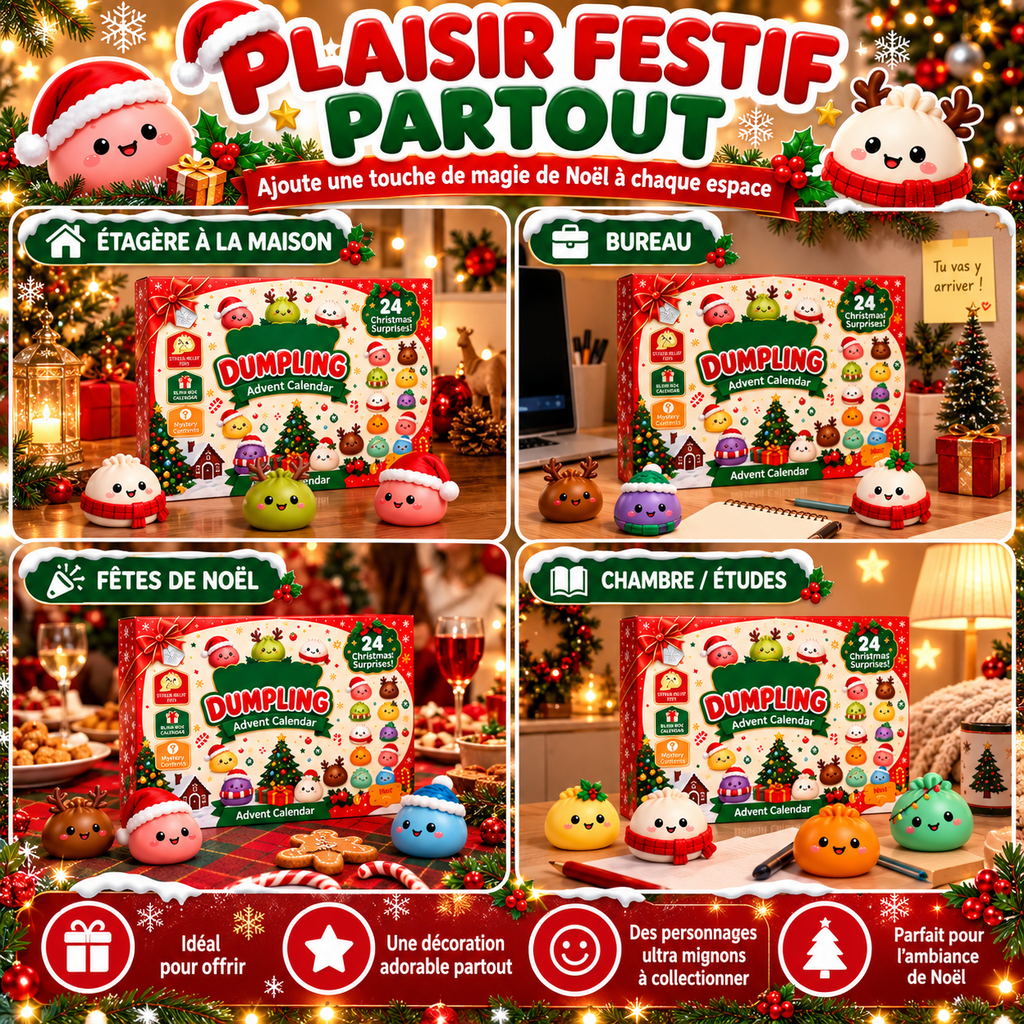 Calendrier de l'Avent Dumpling Squishy™ – 24 Surprises Kawaii