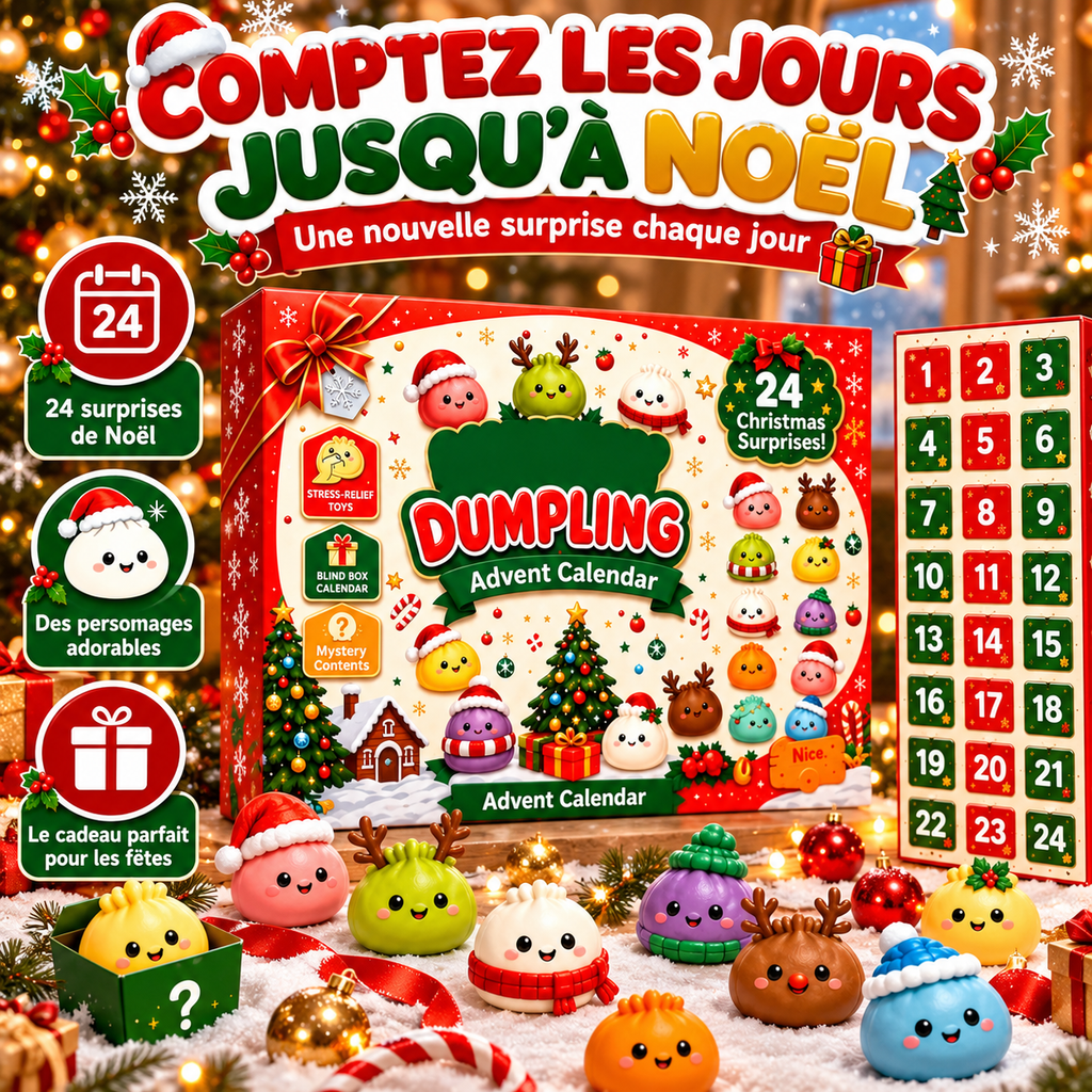 Calendrier de l'Avent Dumpling Squishy™ – 24 Surprises Kawaii